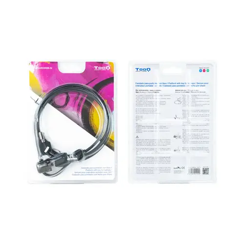Cable de Seguridad con Llave para Portátiles 1.5 metros, Gris Oscuro - Imagen 8