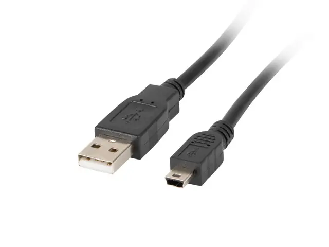 CA-USBK-10CC-0003-BK cable USB USB 2.0 0,3 m Mini-USB A USB A Negro