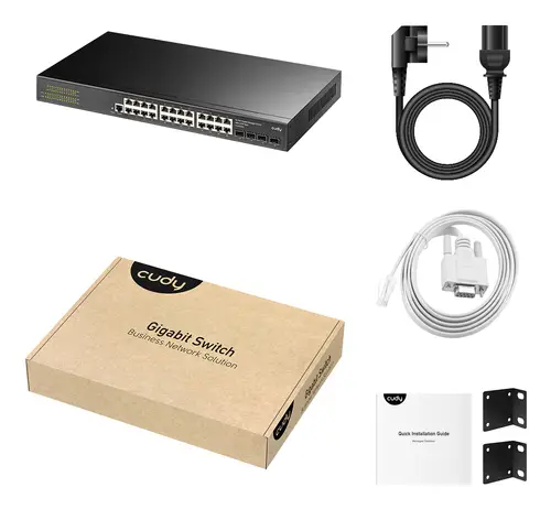 GS2024S2 switch Gestionado L2/L3 Gigabit Ethernet (10/100/1000) 1U Negro - Imagen 4