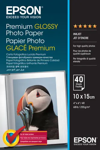 Premium Glossy Photo Paper - 10x15cm - 40 Hojas - Imagen 1