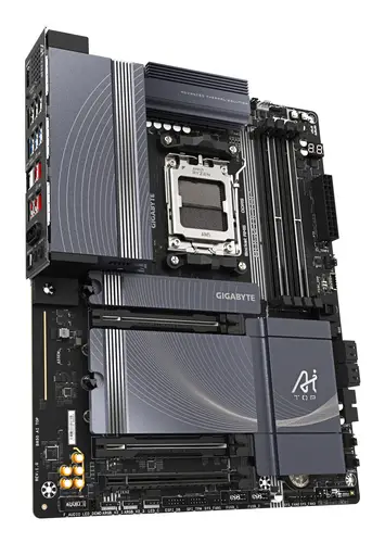 B850 AI TOP Placa Base - Procesadores AMD Ryzen Serie 9000, 16+2+2 fases VRM digitales, hasta 8600MHz DDR5 (OC), 2xPCIe 5.0 + 1xPCIe 4.0 M.2, LAN 10GbE, WIFI 7, USB 3.2 Gen 2x2 - Imagen 3