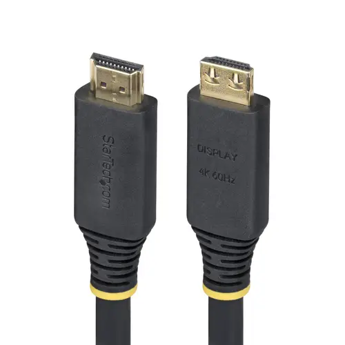 Cable HDMI de Alta Velocidad Activo de 15m - Conectores de Agarre - UHD 4K60Hz/1440p 144Hz - 18Gbps - HDR10/HDCP 2.2/ARC - Cable HDMI para Monitor o Proyector - Recubrimiento de TPE - Imagen 2