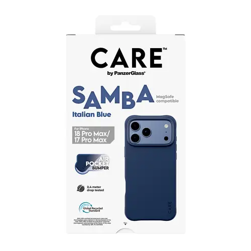 CARE by ® Samba Case Italian Blue w. MagSafe iPhone 18 Pro Max | 17 Pro Max funda para teléfono móvil Azul - Imagen 3