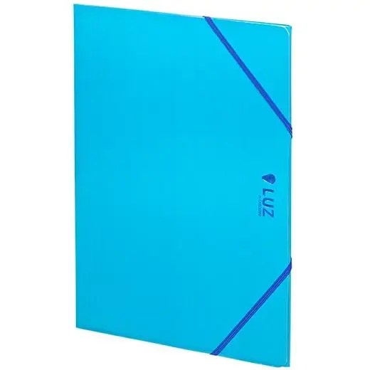 Carpeta Cartón con Goma - 3 Solapas - Tamaño Folio - Brillo Luz..