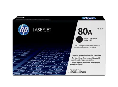 Cartucho de tóner original LaserJet 80A negro - Imagen 1