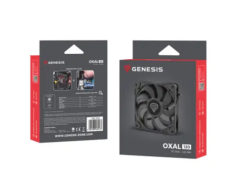 Oxal 120 Carcasa del ordenador Ventilador 12 cm Negro 1 pieza(s) - Imagen 2