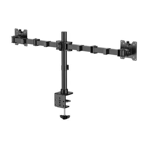 Soporte de Mesa Eco Giratorio e Inclinable para Monitor/TV 20kg (3 Pivotes, 2 Brazos) de 17"-35", Negro - Imagen 3