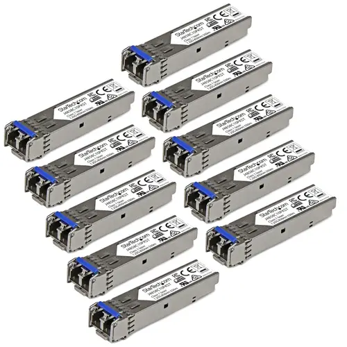 Paquete de 10 Módulos SFP compatibles con HPE J4859C - 1000BASE-LX - Monomodo/Multimodo de 1 GbE - SFP Ethernet Gigabit 1Gb - LC - 10km - 1310nm - HPE 1400, 1700, 1820 DDM - Imagen 4