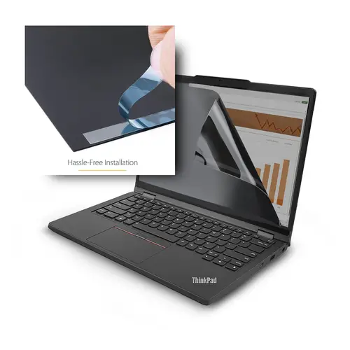 Filtro de Privacidad Brillante para Portátiles Lenovo X13 Yoga Gen 4 Táctil - De Voltear - Transmitancia de Luz del 75% - Filtro de Privacidad Antibrillo - Ángulo de Visión +/- 30 Grados - Imagen 5