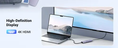 20956A hub de interfaz USB Tipo C 5000 Mbit/s Plata - Imagen 8