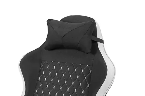 MGC-X Fabric Silla para videojuegos de PC Asiento acolchado Negro, Blanco - Imagen 10