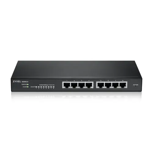 GS1915-8 Gestionado L2 Gigabit Ethernet (10/100/1000) Negro - Imagen 1