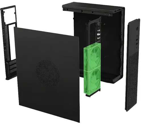 CAJA MATX SLIM T100 USB-C 3.2 GEN1 FULL METAL S/FTE + 1 VENT. 90MM - Imagen 4