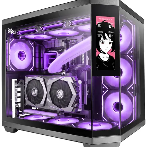 MC3TCORELCD carcasa de ordenador Midi Tower Negro - Imagen 1