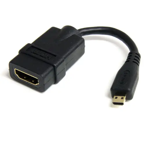 Adaptador Micro HDMI a HDMI - Vídeo 4K 30Hz -Cable Adaptador Dongle Micro HDMI Tipo D de Alta Velocidad a HDMI 1.4 - para Monitores o TV HDMI Ultra HDs - Macho a Hembra - Imagen 1