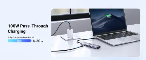 15596 base para portátil y replicador de puertos Alámbrico USB 3.2 Gen 1 (3.1 Gen 1) Type-A + Type-C Aluminio - Imagen 9