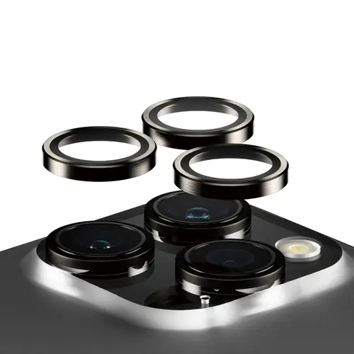® Hoops® Black Metal Camera Lens Protector iPhone 15 Pro | 15 Pro Max Protector de pantalla Apple 1 pieza(s) - Imagen 1