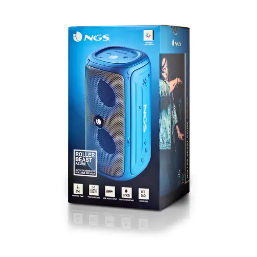 ROLLER BEAST Altavoz portátil estéreo Azul 32 W - Imagen 8