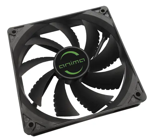 AF12, ventilador para PC, 12cm 12v, 14dB, 9 aspas, 1200 RPM, negro - Imagen 1