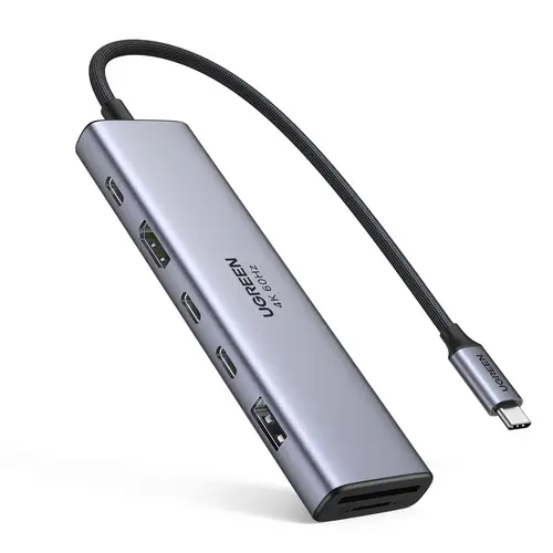 REVODOK 7-IN-1 4K@60HZ HDMI DOCK Acoplamiento Base Gris - Imagen 1