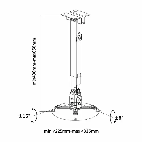 CWP01TSE-049 montaje para projector Pared/techo Blanco - Imagen 6