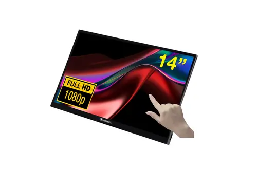 49591 pantalla para PC 35,6 cm (14") 1920 x 1080 Pixeles Full HD LCD Pantalla táctil Negro - Imagen 1