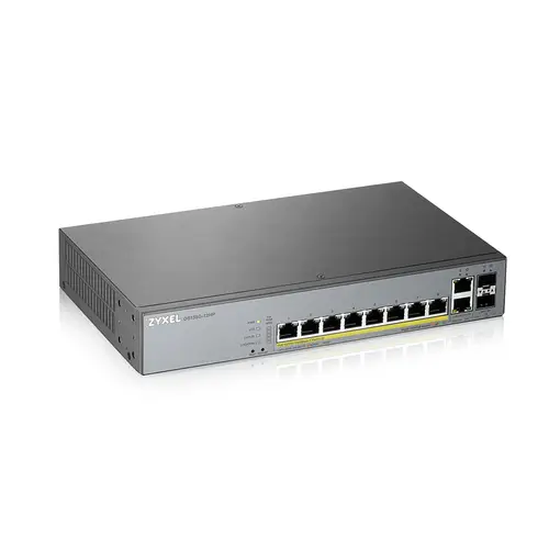 GS1350-12HP-EU0101F switch Gestionado L2 Gigabit Ethernet (10/100/1000) Energía sobre Ethernet (PoE) Gris - Imagen 1