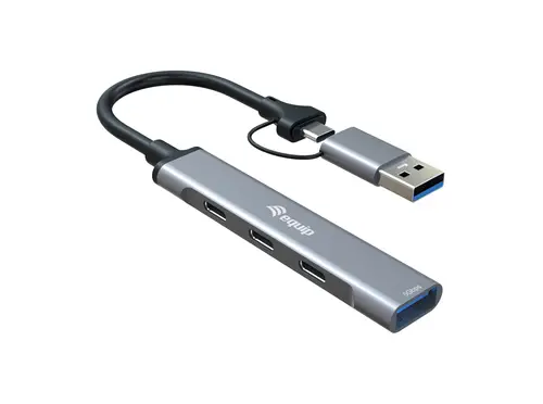 128969 hub de interfaz USB 3.2 Gen 1 (3.1 Gen 1) Type-C 5000 Mbit/s Gris - Imagen 1