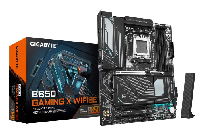 B850 GAMING X WIFI6E Placa Base - Procesadores AMD Ryzen Serie 9000, VRM digital de 12+2+2 fases, hasta 8200MHz DDR5 (OC), 1xPCIe 5.0 + 2xPCIe 4.0 M.2, LAN 2.5G, WIFI 6E, USB 3.2 Gen 2x2
