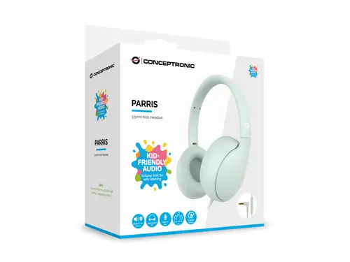 PARRIS04GT auricular y casco Auriculares Alámbrico Diadema Llamadas/Música Verde claro - Imagen 4