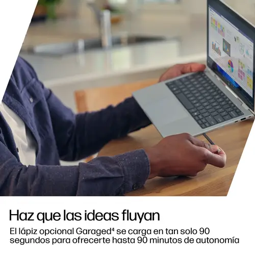 EliteBook 8 Flip G1i 13 inch Notebook AI PC Wolf Pro Security Edition Copilot+ PC Intel Core Ultra 5 225U Híbrido (2-en-1) 33,8 cm (13.3") Pantalla táctil WUXGA 16 GB LPDDR5x-SDRAM 512 GB SSD Wi-Fi 7 (802.11be) Windows 11 Pro Plata - Imagen 5