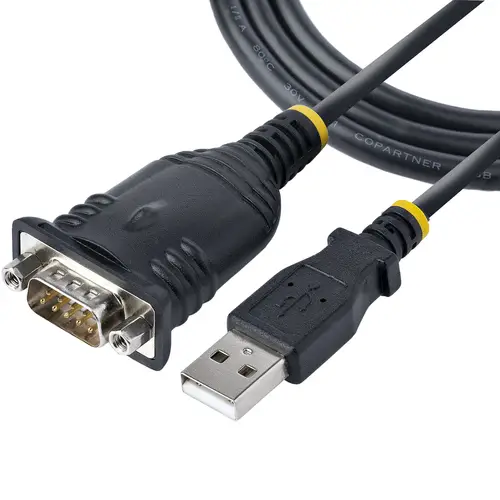 Cable de 1m USB a Serie, Conversor DB9 Macho RS232 a USB, Prolific, Adaptador USB a Serial para PLC/Impresora/Escáner, Adaptador USB a puerto COM, Windows/Mac - Imagen 1