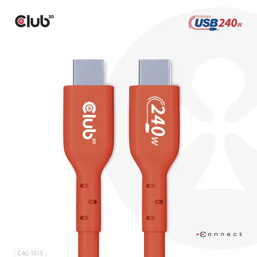 Cable certificado USB2 tipo C bidireccional USB-IF Datos 480 Mb, PD 240 W (48 V/5 A) EPR M/M 3 m/9,84 pies - Imagen 11