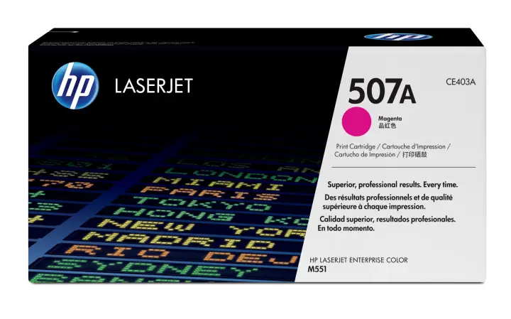Cartucho de tóner original LaserJet 507A magenta