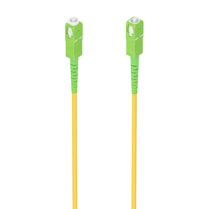 Cable Fibra Óptica Latiguillo G657A2 3.0 9/125 SMF Simplex CPR DCA LSZH, SC/APC-SC/APC, Amarillo, 5.0m