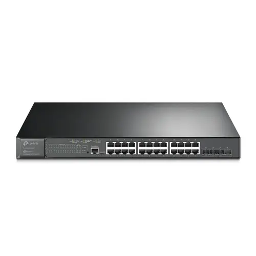 JetStream TL-SG3428XMP switch Gestionado L2+ Gigabit Ethernet (10/100/1000) Energía sobre Ethernet (PoE) 1U Negro - Imagen 1