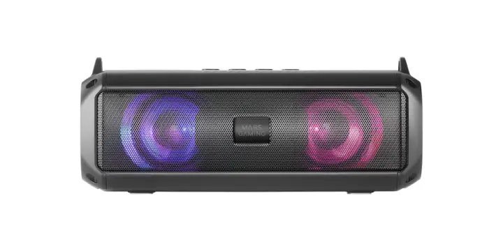 MSB-XT, Altavoz Portátil + Barra de Sonido 2en1, Iluminación RGB Dinámica, Sistema de Sonido 4 Drivers 20W, Altavoz Bluetooth 5.3 + AUX/MicroSD/USB/Radio FM, Negro