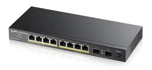 GS1100-10HP No administrado Gigabit Ethernet (10/100/1000) Energía sobre Ethernet (PoE) 1U Negro - Imagen 1