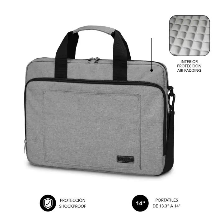 Maletín Ordenador Air Padding Laptop bag 13,3-14" Grey