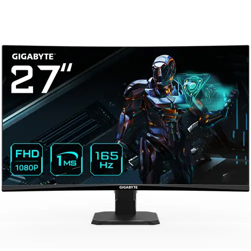 GS27F 27" Monitor de Juego FHD - 1920 x 1080, 165Hz, 1ms, 300 cd/m², FreeSync Premium, HDR Ready, HDMI 2.0, Displayport 1.4 - Imagen 1
