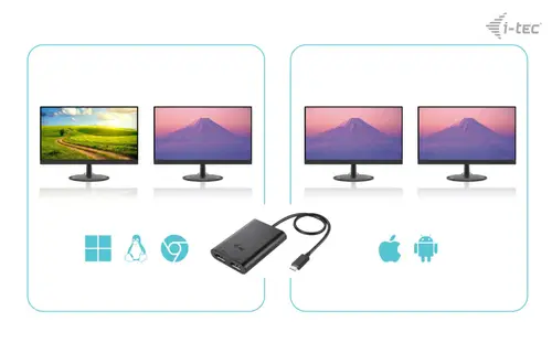 USB-C Dual 4K/60Hz (single 8K/30Hz) DP Video Adapter - Imagen 5