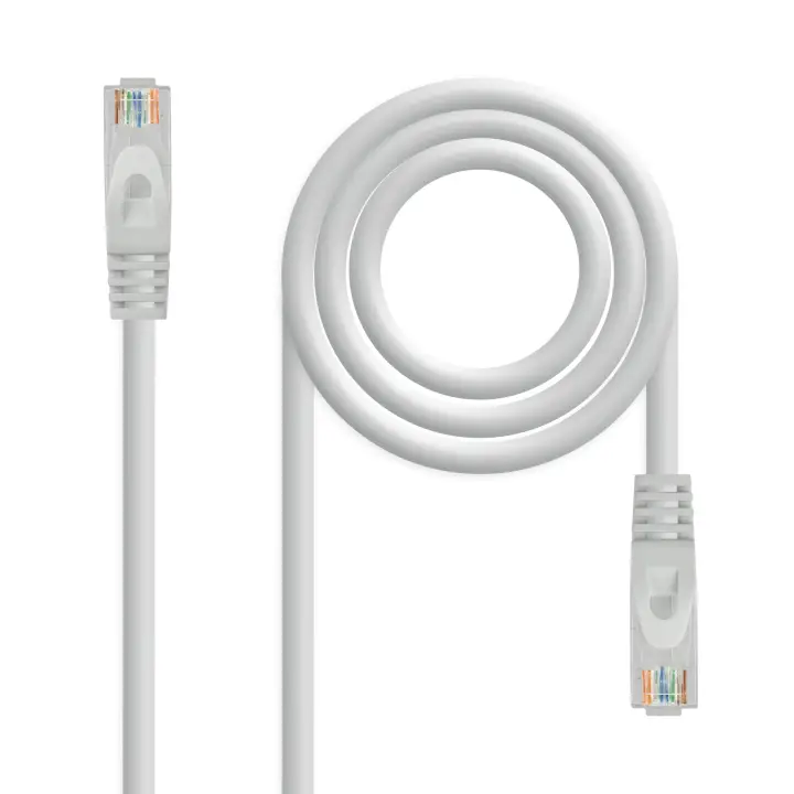 Cable de red latiguillo RJ45 LSZH Cat.6A UTP AWG24, Gris, 0.5 m