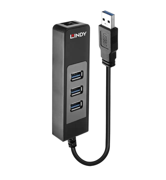 43176 hub de interfaz USB 3.2 Gen 1 (3.1 Gen 1) Type-A 5000 Mbit/s Negro