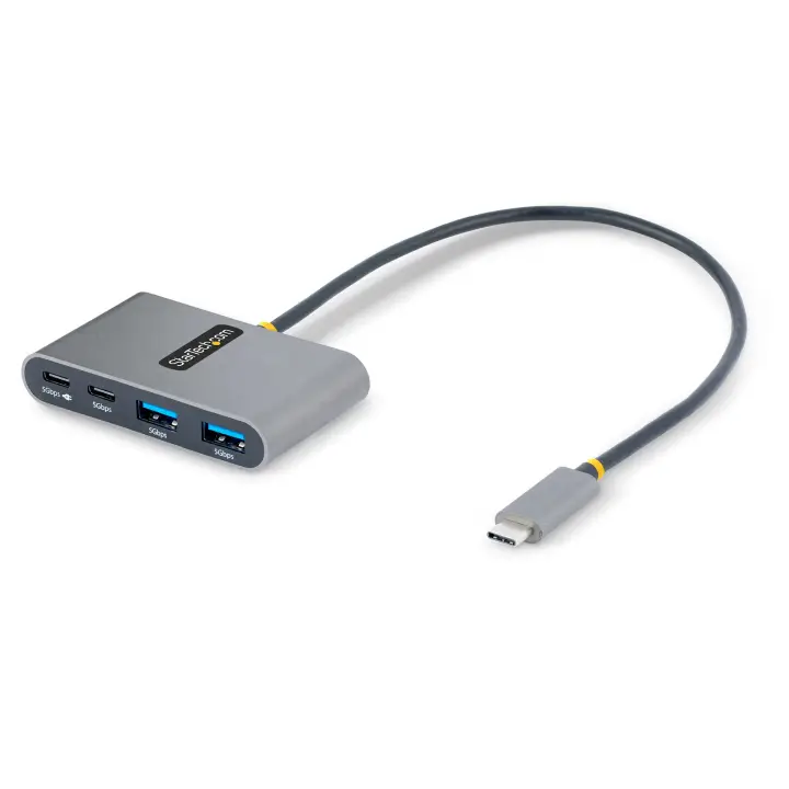 Hub Concentrador USB-C de 4 Puertos con Entrega de Alimentación de 100W de Paso - Ladrón USB Tipo C - - 2x USB-A + 2x USB-C - 5Gbps - Cable de 30cm - Splitter USB - Power Delivery 100W