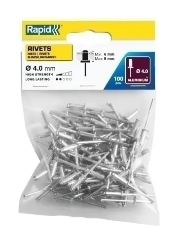 REMACHES RAPID REM.ø4/ 12 ALU.cj.100 - Pack de 5 unidades