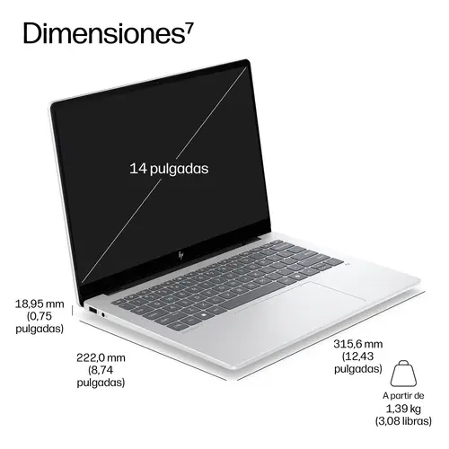 EliteBook 8 G2i 14 inch Notebook Next Gen AI PC Wolf Pro Security Edition Copilot+ PC Intel Core Ultra 5 325 Portátil 35,6 cm (14") WUXGA 16 GB DDR5-SDRAM 512 GB SSD Wi-Fi 7 (802.11be) Windows 11 Pro Plata - Imagen 5