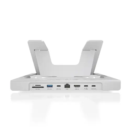 Soporte de Sobremesa Ajustable para Portatil / Tablet con USB-C Docking 7 en 1, Gris - Imagen 3
