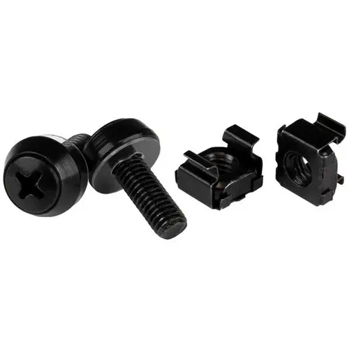 Paquete de 50 Tornillos y Tuercas Enjauladas Cage Nuts M6x12mm - Negro - Imagen 1