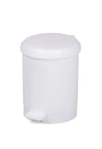 PAPELERA PL. CEP BLANCA C/TAPA PEDAL 13