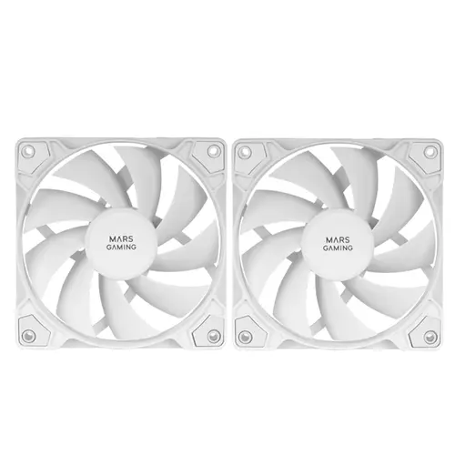 MF-PROX2 Blanco, Kit 2 Ventiladores 120mm, Sistema Anti-vibraciones, Ultra-silenciosos, Doble Conexión 3PIN + 4PIN - Imagen 2